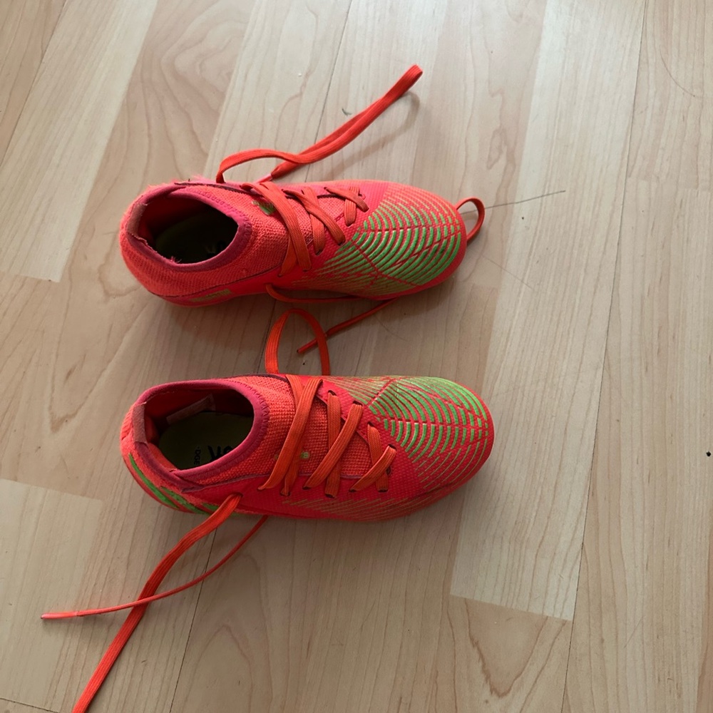 Kids Vibrant Orange and Green Shoes